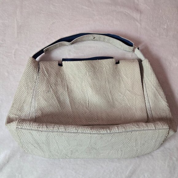 Orciani snake effect genuine leather hobo, made in Italy - Picture 2 of 10